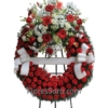 Corona Funeraria Roja y Blanca